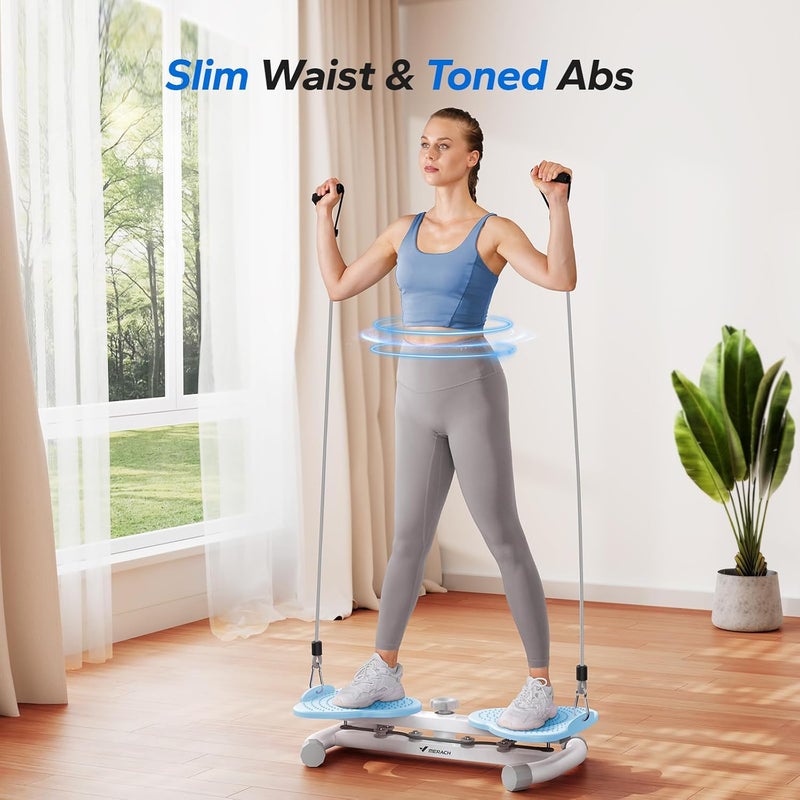 Merach Waist Twister Machine Exercise, Ab Twist Board with 300 lbs Weight Capacity, Abs Workout for Slim Waist and Core Ab Exercise, Noiseless Home Gym Equipment for Women Men - Image 2